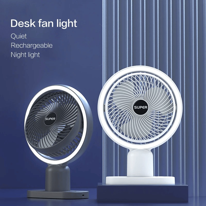 Rechargeable Fan with Light